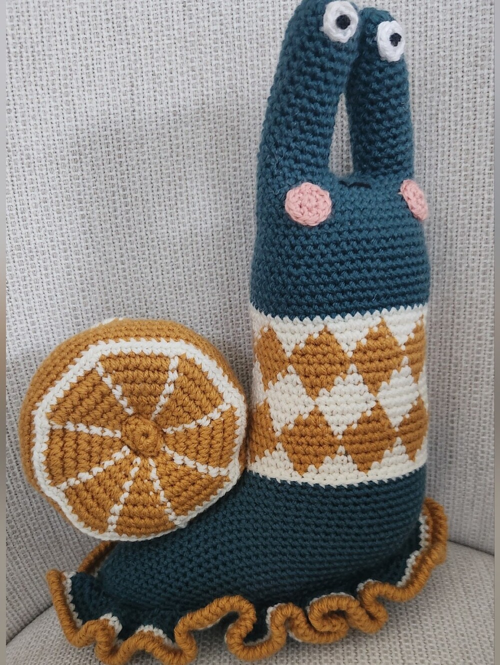Funky Crocheted Snail
